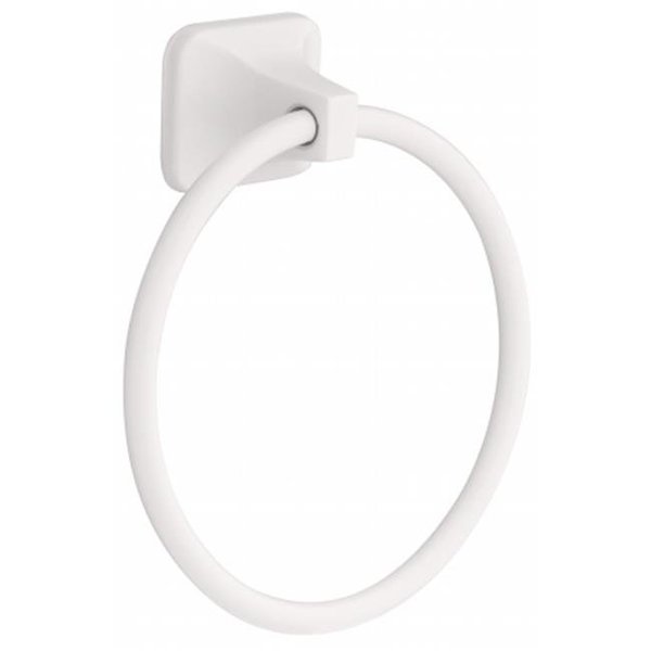 Livingquarters White Futura Towel Ring LI82274